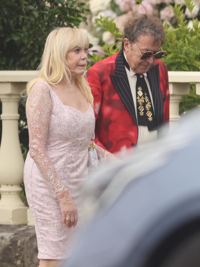 Charles and Christ Billich arrive at the wedding.