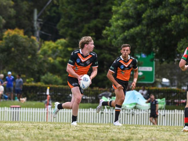 Cohen Benson (left) and Marc Tannous of the Balmain Tigers SG Ball Cup squad. Picture: Shot of Guac Photography