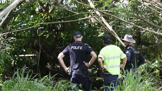 A 44-year-old woman is dead after her car was swept away in floodwaters in Aspley last night. Pics Tara Croser.