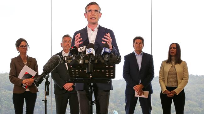 NSW Premier Dominic Perrottet has moved to make raising of Warragamba Dam a key policy difference with Labor, declaring he would “put people before plants”. Picture: NCA Newswire/Gaye Gerard