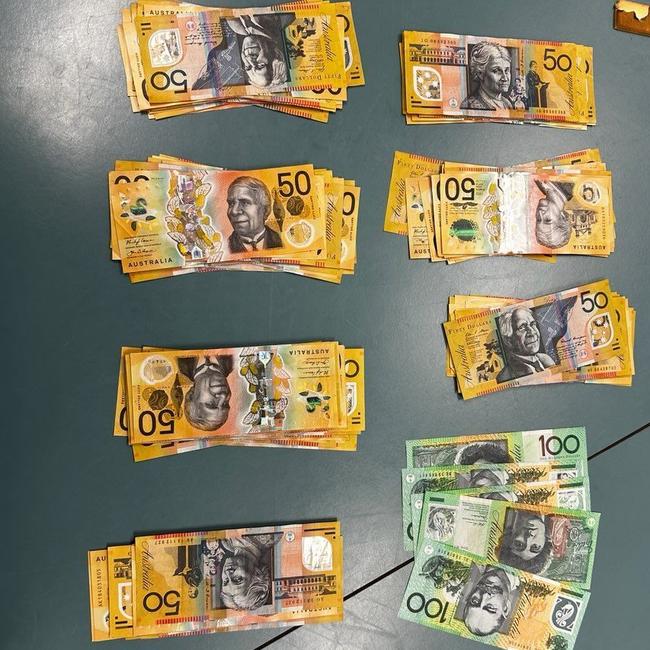 The drugs and money were found following a raid at a Mount Pleasant property. Picture: QPS