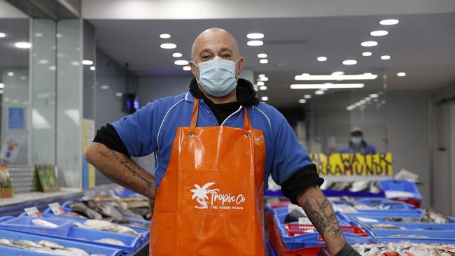 Gabriel Violaris, owner of Smart St Fish Market in Fairfield. Picture: Jonathan Ng