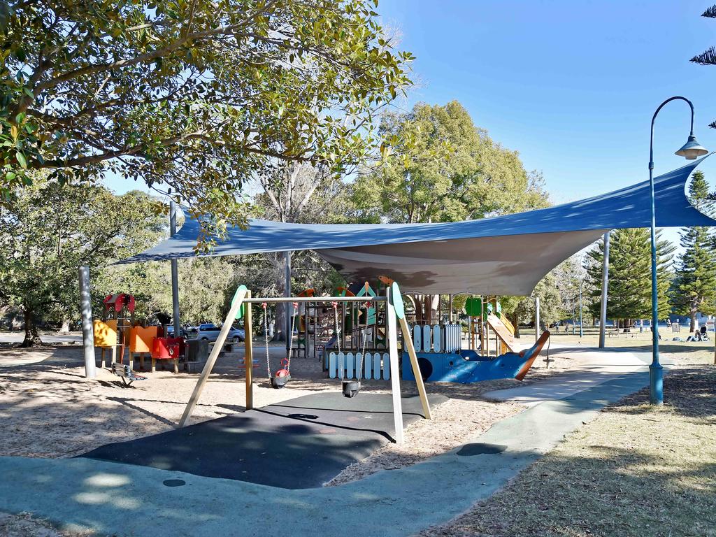 Adults from different households must remain 1.5m apart while supervising children at the playground. Picture: Troy Snook/AAP