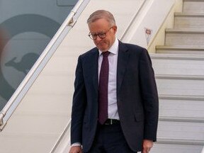 Anthony Albanese landed in San Diego on Sunday ahead of the trilateral announcement at a naval base alongside US President Joe Biden and UK Prime Minister Rishi Sunak