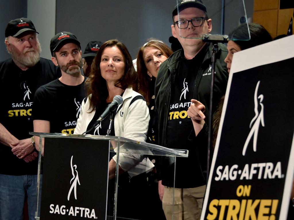 SAG-AFTRA President Fran Drescher said she was “shocked” by the way writers and actors are being treated. Picture: AFP