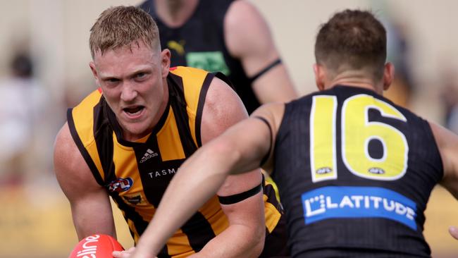 James Sicily is enjoying life under new Hawthorn coach Sam Mitchell. Picture: Grant Viney