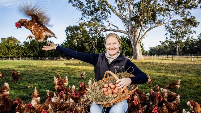 Deb Hahnemann frpm Forge Creek Free Range. Picture: Nicole Cleary