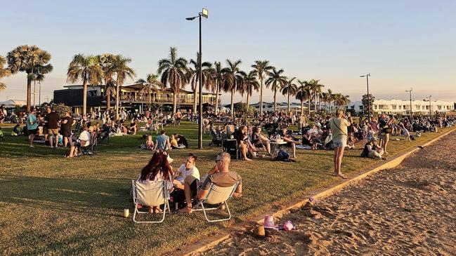 Fish and chips at Little Mindil Beach, opposite Cullen Bay Marina, was dealt a blow with the closure of La Beach in late 2023. Picture: Facebook