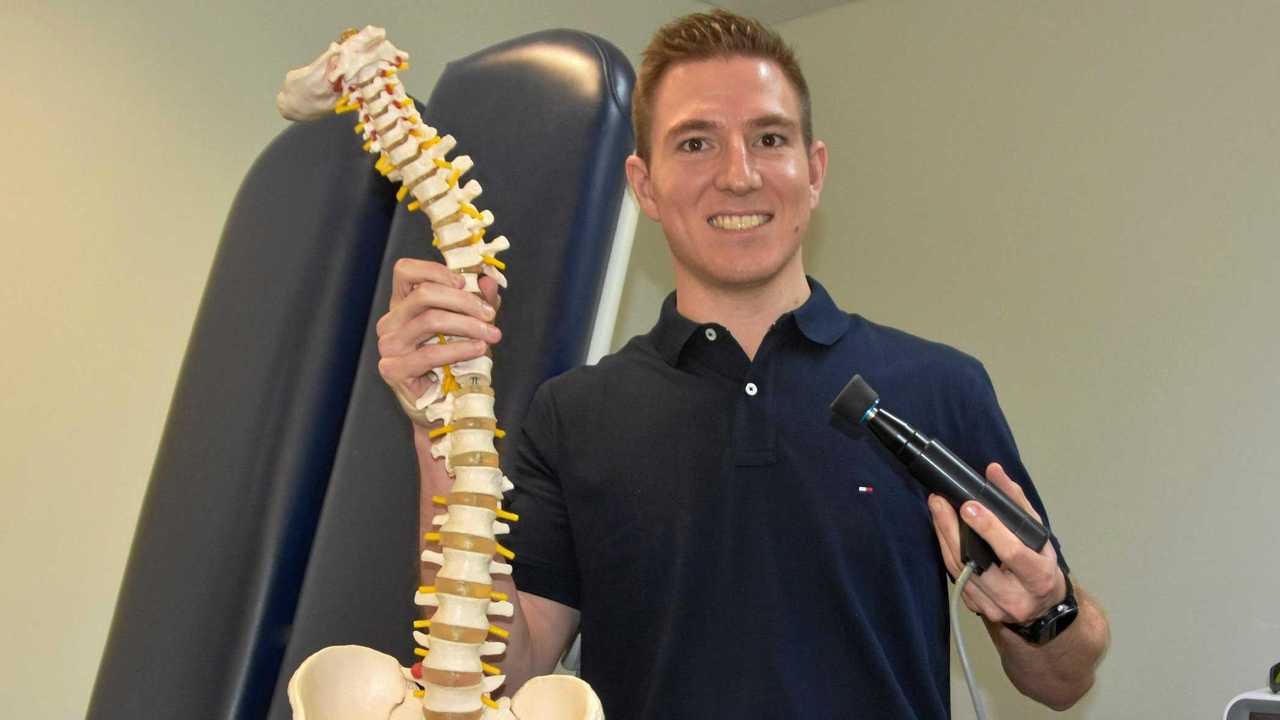 IN LINE: Lachlan Hooper is the newest chiropractor at Laguna Bay Chiropractic. Picture: Caitlin Zerafa