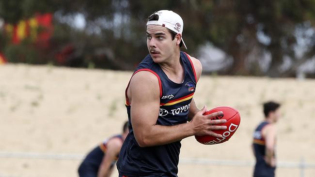 Fogarty at Crows pre-season training. Picture: Sarah Reed