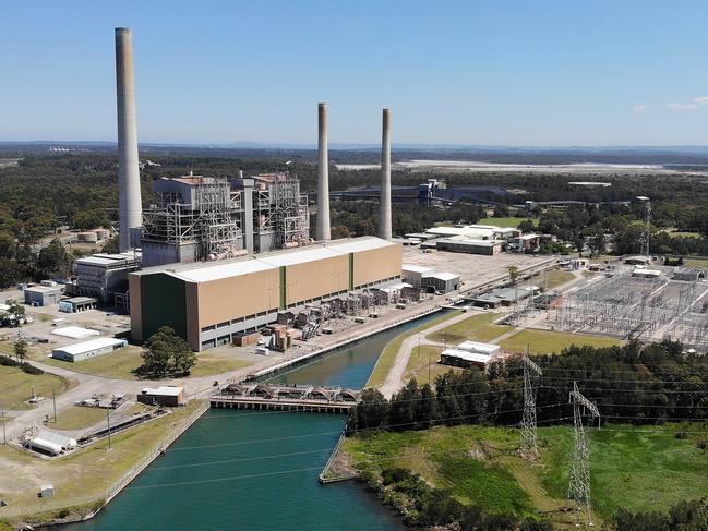 Federal ministers Barnaby Joyce, Matt Canavan and David Gillispie visit the Mandalong Coal Mine at Morriset and the Vales Point Power Station at Lake Macquarie (pictured). Picture: Toby Zerna