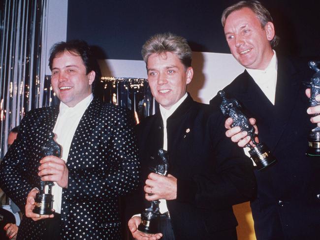 Stock Aitken and Waterman’s Mike Stock, Matt Aitken and Peter Waterman in the early 1990s.