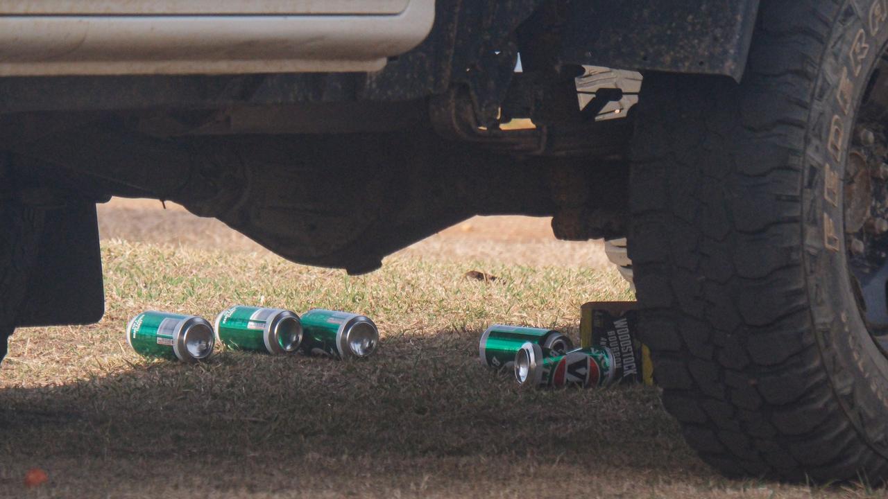 A hard earned thirst? VB appeared to be this illegal camper’s drink of choice.