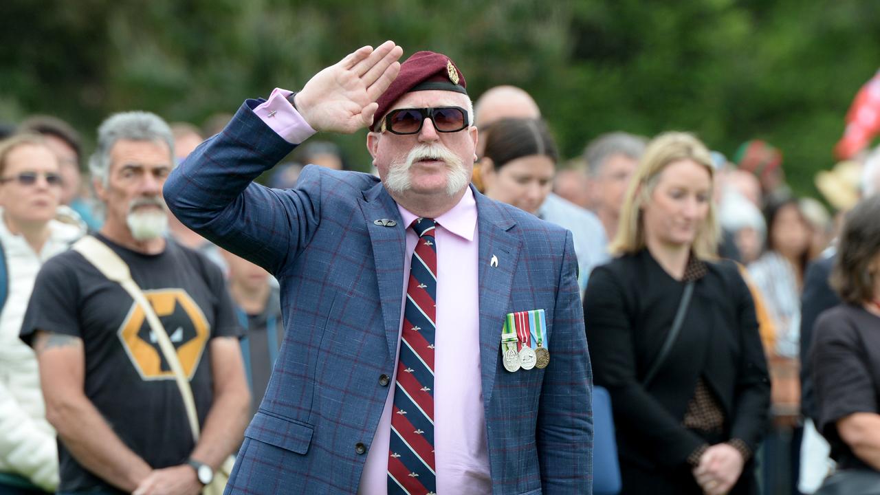 Remembrance Day commemorations at the Shine. Picture: Andrew Henshaw