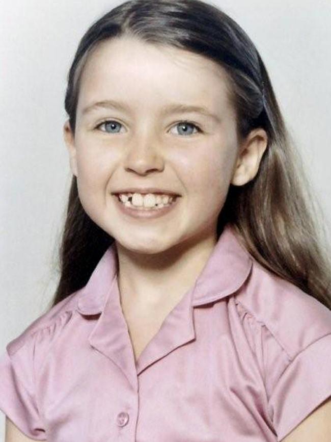 Singer Dannii Minogue in her first year of school.