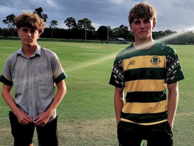 Spencer and Theo Tsingos each took hattricks on the same day of AIC cricket.