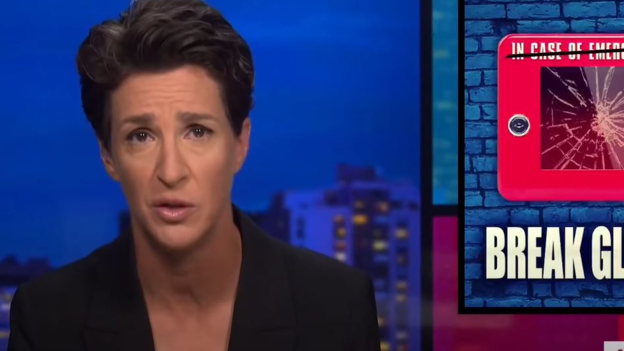 The interview brought Rachel Maddow to tears. Picture: MSNBC