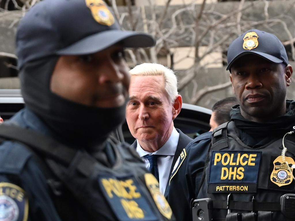 Roger Stone arrives for his arraignment, as part of the Robert Mueller probe, at the US District courthouse in Washington DC.  Picture:  AFP