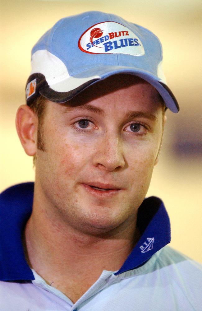 Michael Clarke in 2003, just before he would make his national debut. Picture: AAP Image/Dave Hunt