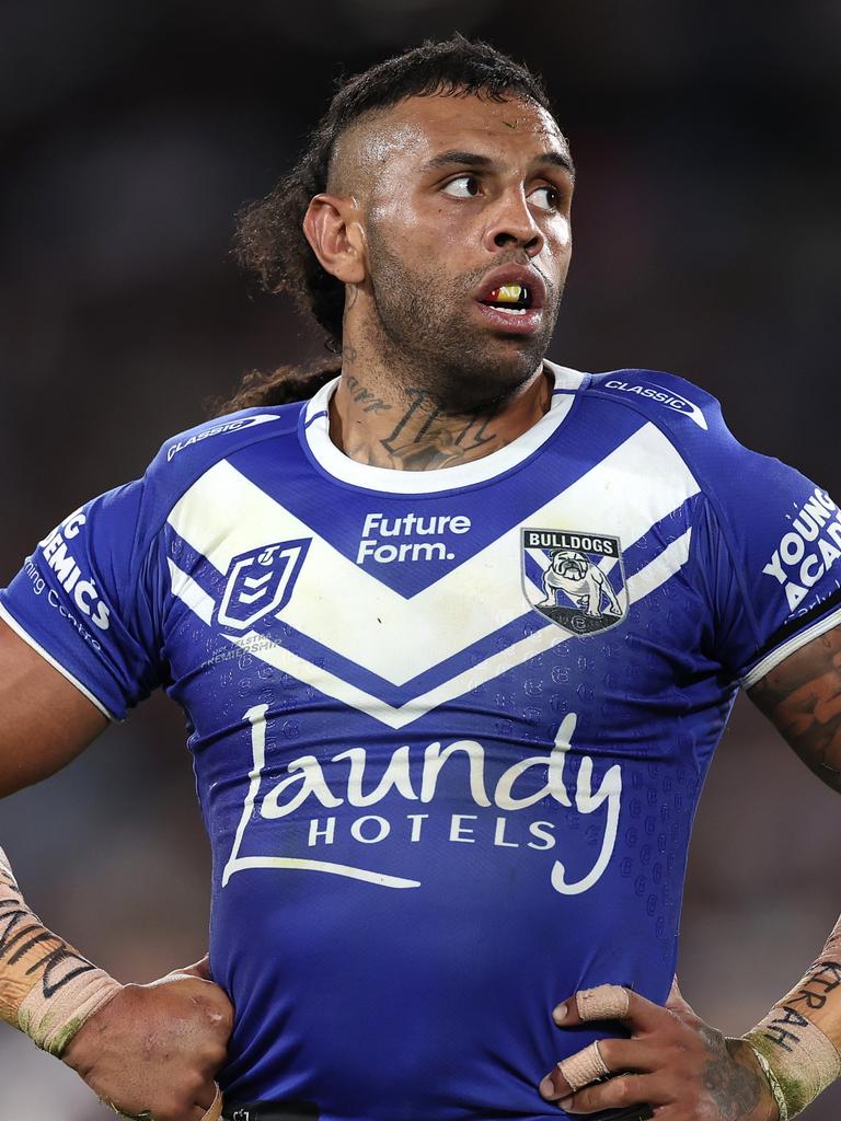 Josh Addo-Carr has been shown the exit door by the Bulldogs. Picture: Cameron Spencer/Getty Images