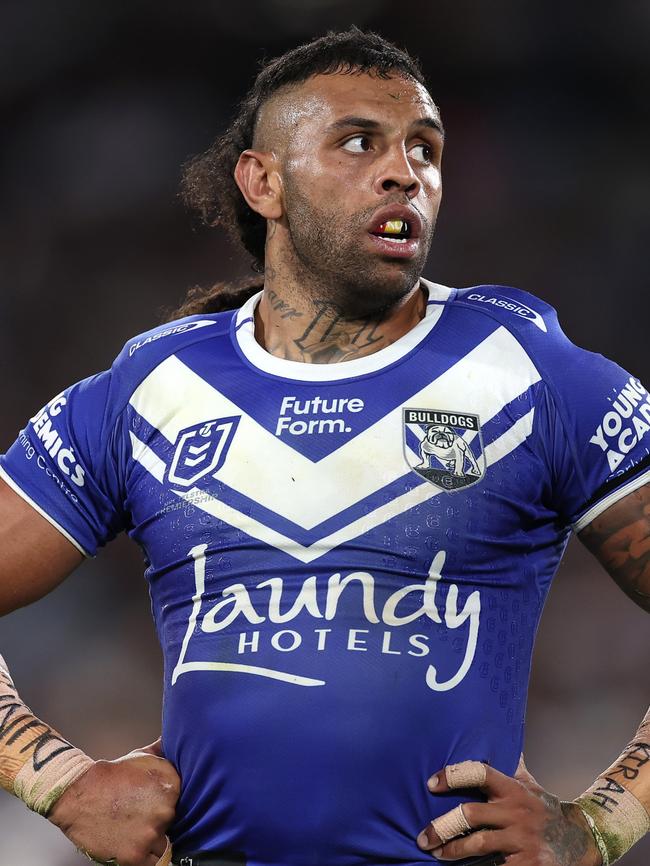 Josh Addo-Carr has been shown the exit door by the Bulldogs. Picture: Cameron Spencer/Getty Images