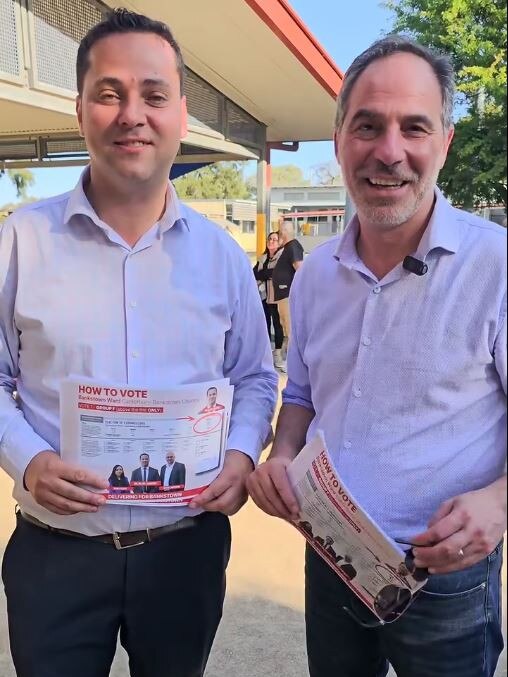 Jihad Dib with Canterbury-Bankstown mayor Bilal El-Hayek on Saturday. Picture: Facebook