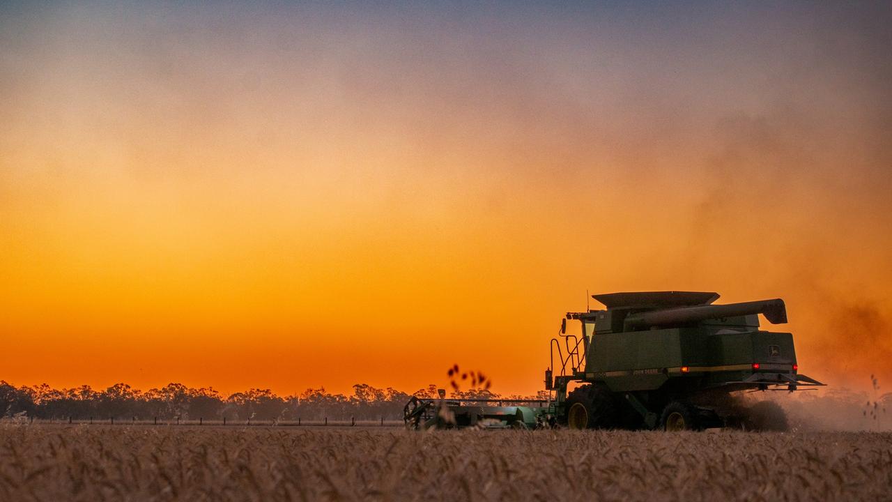 Dalby woman Katie Robertson's award-winning photo of a grain harvest at dusk, taken on a friend's property in Millmerran.