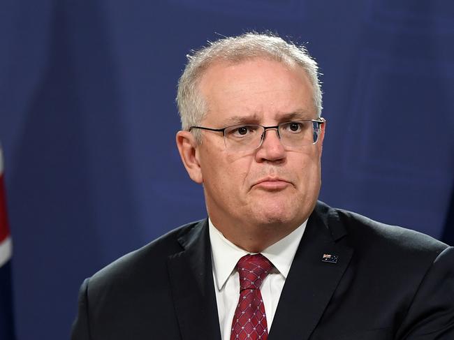 SYDNEY, AUSTRALIA - NCA NewsWire Photos SEPTEMBER, 18, 2020: PrIme Minister Scott Morrison speaks to media in Sydney. Picture: NCA NewsWire/Joel Carrett