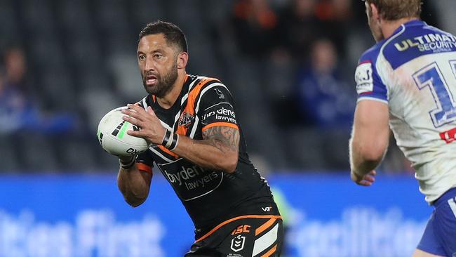 Benji Marshall was all class again for the Tigers. Picture: Brett Costello