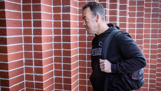 Alastair Clarkson arrives at North Melbourne on his first official day at the club. Picture: Jake Nowakowski