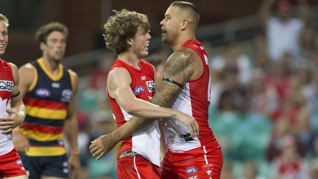 Nick Blakey says he can’t wait to run out alongside Lance Franklin in 2020. Picture: AAP