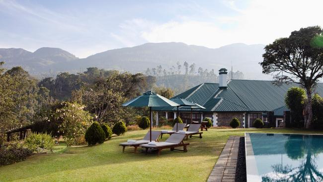 The highland life: Tientsin bungalow and pool at Ceylon Tea Trails, Sri Lanka.