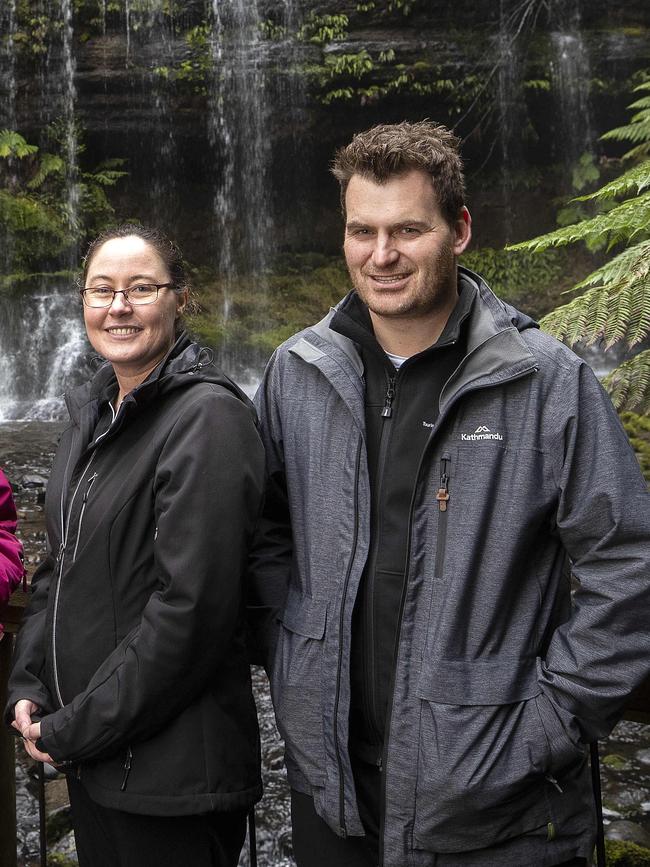 Waterfalls Cafe and Gallery owner Rachel Power and TICT CEO Luke Martin. Picture: Chris Kidd