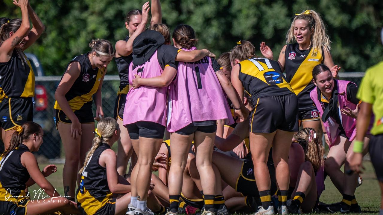 Bakers Creek Tigers Women's team was victorious in the AFL Mackay 2024 grand finals. Picture: Daniel McLean