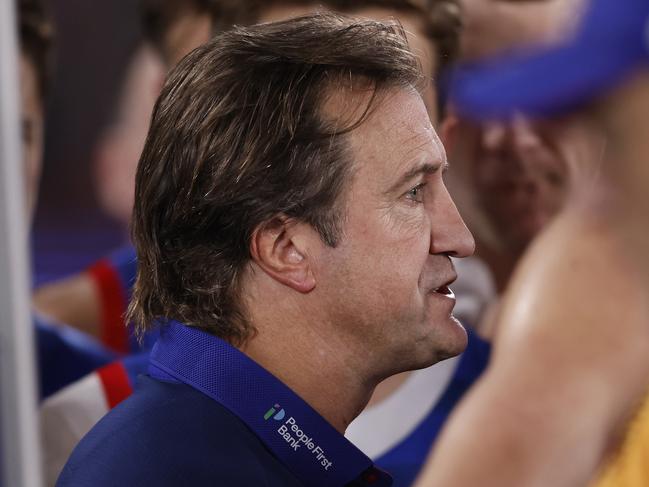 Luke Beveridge sent a very specific message to his players this week. Picture: Darrian Traynor/AFL Photos/via Getty Images