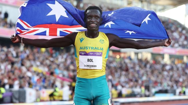 Olympic star Peter Bol has been provisionally suspended after testing positive to a banned substance. Picture: Michael Klein