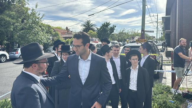 MP Josh Burns speaking with members of the community. Picture: Mohammad Alfares