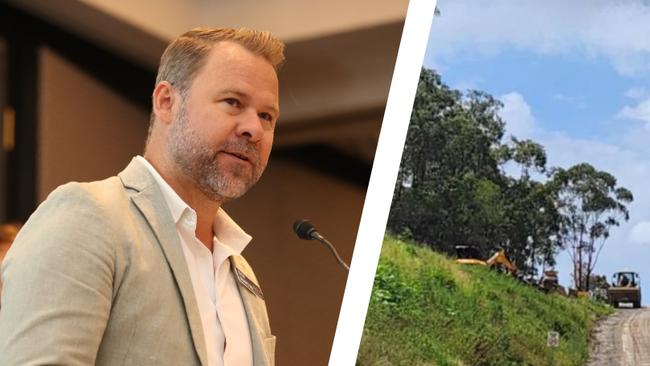 Southern-based councillor Josh Martin, opposed to a concrete batching plant being planned for Burleigh Heads, west of the Pacific Motorway.