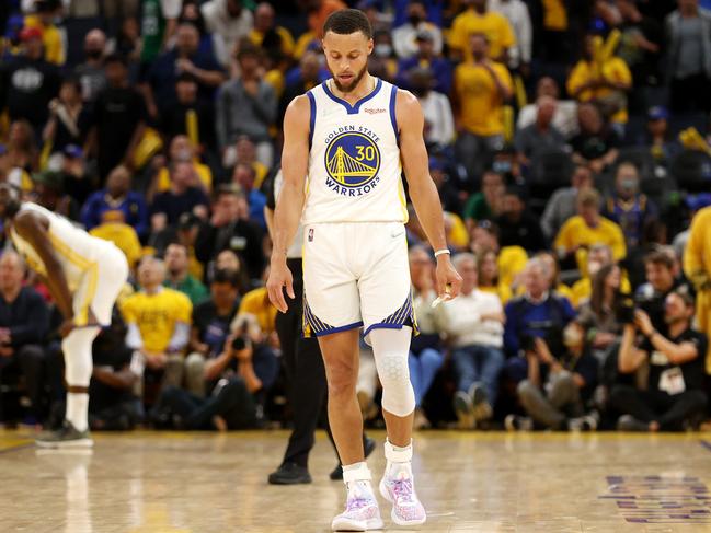 Steph Curry had a hot hand in the first quarter but it wasn’t enough for the Warriors. Picture: Ezra Shaw/Getty Images