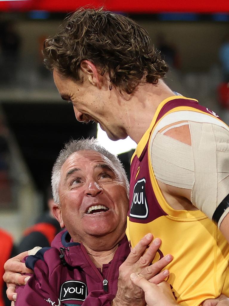Chris Fagan half time speech before Joe Daniher stars in Brisbane Lions thriller NT News