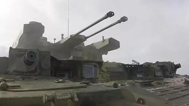 Putin deployed his "Terminator" tanks in Russia's final push against Ukraine last month. The tanks have reportedly been seen engaged in combat. Picture: Russian Ministry of Defence