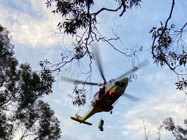 Both land and air rescue crews responded to the fall. Picture: Supplied