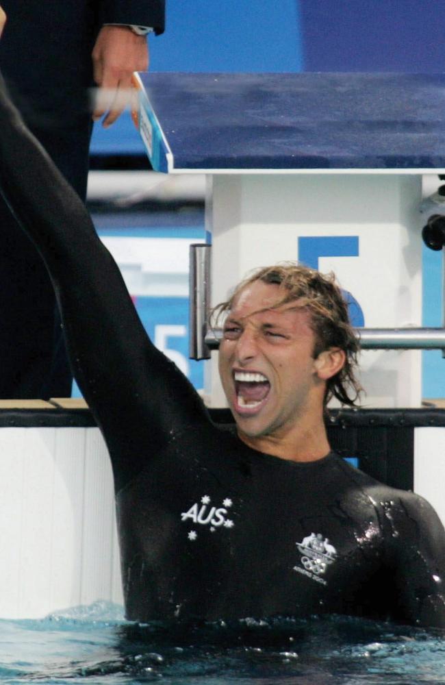 At least Thorpe took revenge on van den Hoogenband in the 200m freestyle in Athens. (Photo by Alexander Hassenstein/Bongarts/Getty Images)