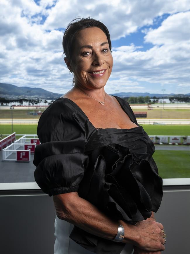 Wendy Kennedy, the first Tasmanian female President of the Carbine Club at Elwick Racecourse. Picture: Caroline Tan