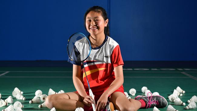 Catrina Tan is one of the state’s top badminton talents. Picture: AAP/Keryn Stevens