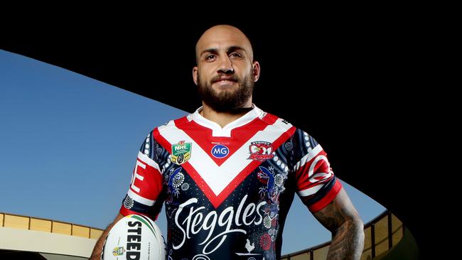 Blake Ferguson in the Roosters indigenous jersey. Picture: Gregg Porteous