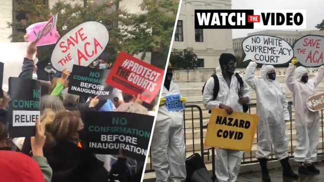 Wild scenes in US as confirmation hearings for Trump’s nominee Judge Amy Coney Barrett take place