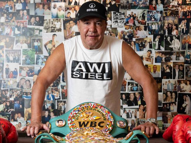 Jeff Fenech at home in Five Dock. Picture: Daily Telegraph/ Monique Harmer