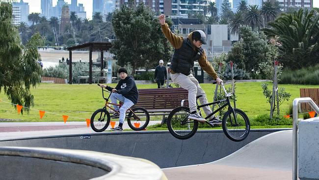 An expert says outdoor exercise equipment, such as skate parks and bike tracks, needs to opened as flagged. Picture: Sarah Matray