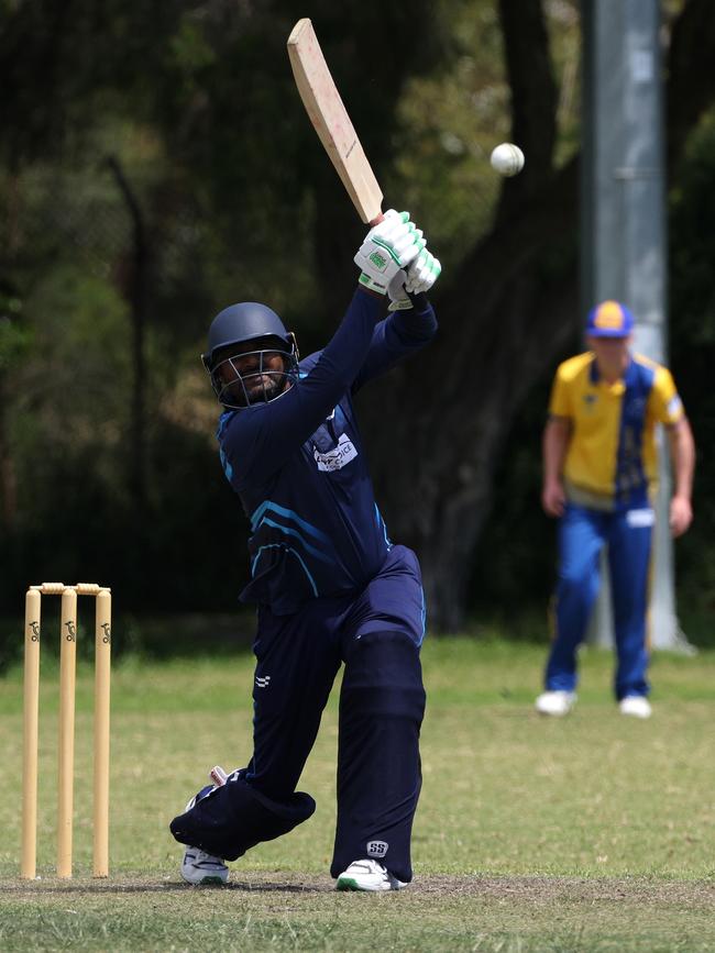 Clayton Districts batter Muhammad Ali. Pictures: Hamish Blair